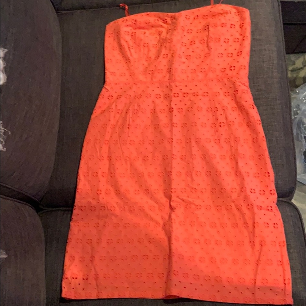 NWT Jcrew strapless dress in Coral